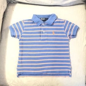 12m Blue/Orange Boys Polo Shirt